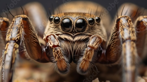 Wolf spider. Wildlife Concept with Copy Space.  © John Martin