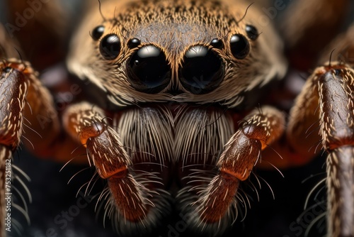 Wolf spider. Wildlife Concept with Copy Space.  © John Martin