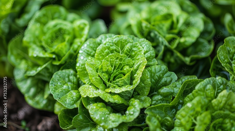 a close up of a bunch of green leafy plants with drops of water on the tops of the leaves. a close up of a bunch of green leafy plants with drops of water on the tops of the leaves.