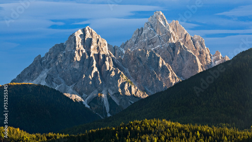 Tableau sur toile Italien, Südtirol, Alto Adige, Naturpark Sextner Dolomiten, Dreischusterspitze,