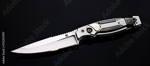 Sleek Black Knife with Styl...