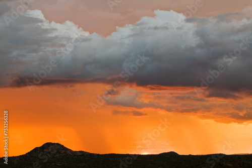 Afrika, Namibia, Omaruru, Sonnenuntergang, Regen, Stimmung, Wolken