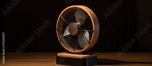 Antique Brass Fan Resting o...