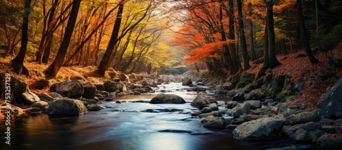 Tranquil Stream Meandering ...