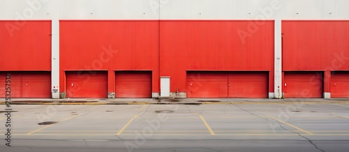 Vibrant Red Building Contra...
