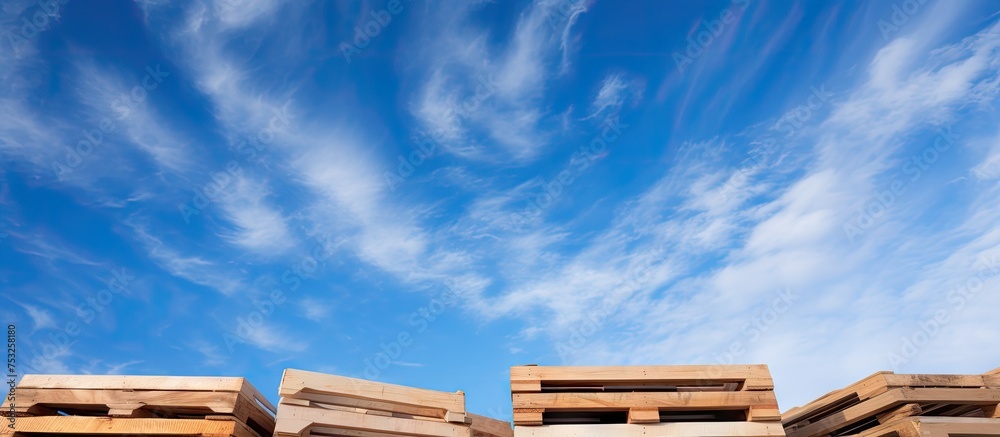 Infinite Blue Sky Canvas with Fluffy White Clouds, a Serene and Relaxing Nature Scene Infinite Blue Sky Canvas with Fluffy White Clouds, a Serene and Relaxing Nature Scene