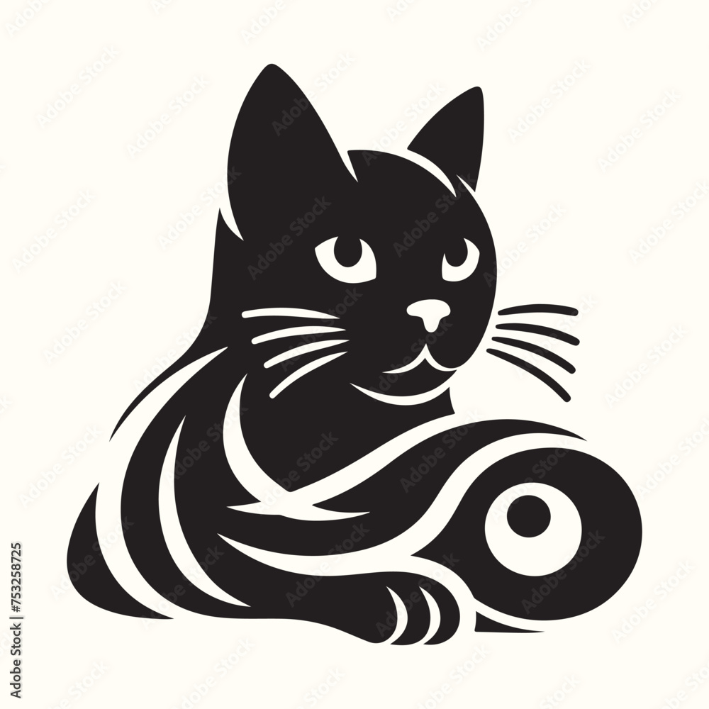 Cat Deferent poses Silhouette Vector Illustration Cat Deferent poses Silhouette Vector Illustration