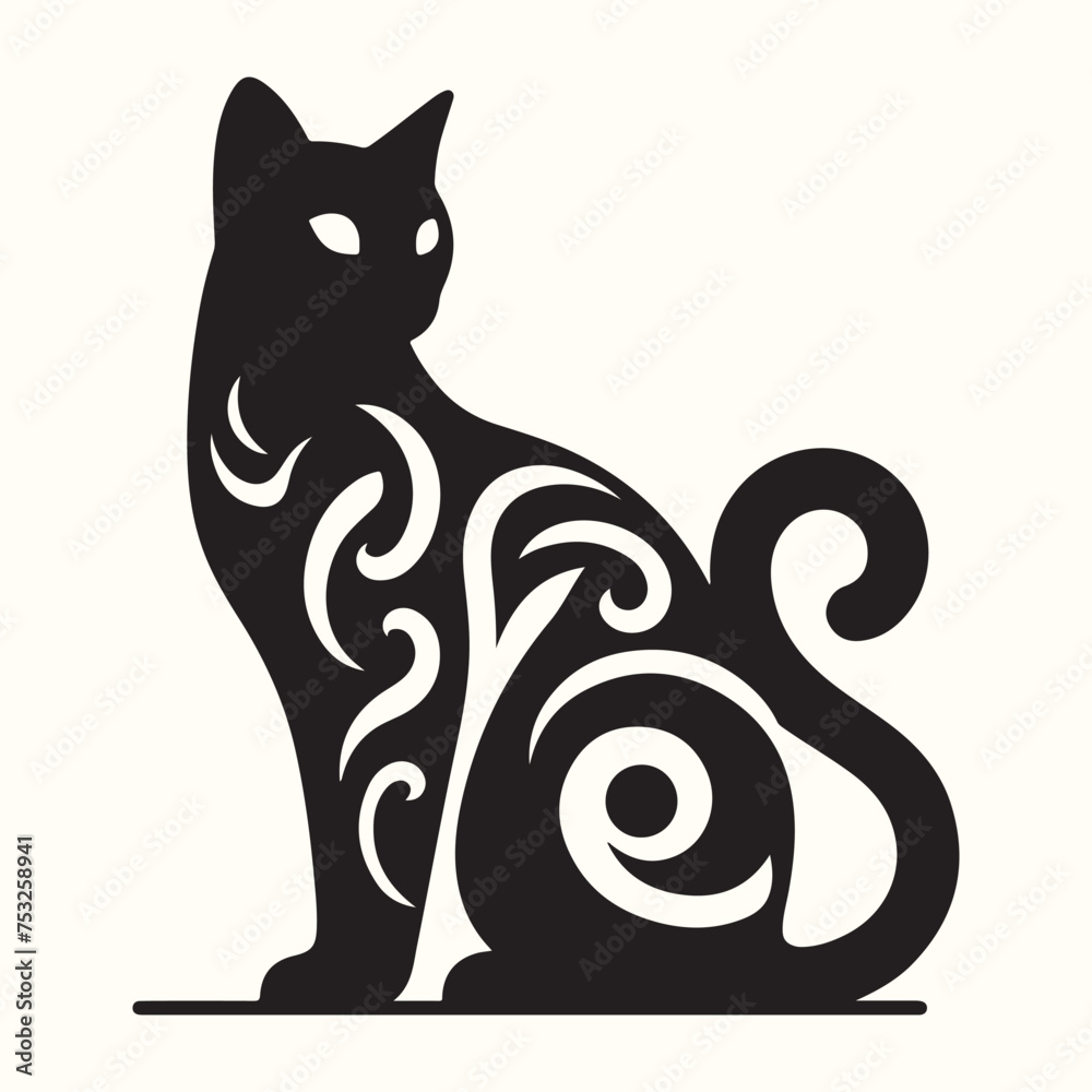 Cat Deferent poses Silhouette Vector Illustration Cat Deferent poses Silhouette Vector Illustration