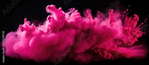 Ethereal Pink Smoke Dancing Amidst Mysterious Darkness, Abstract Background Design © vxnaghiyev