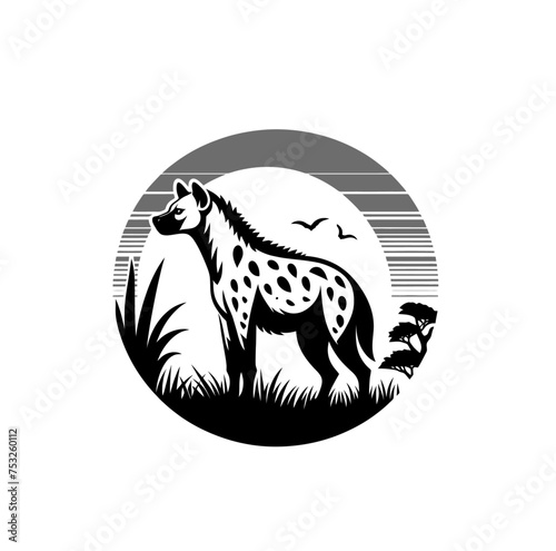 hyena isolated vector illustration