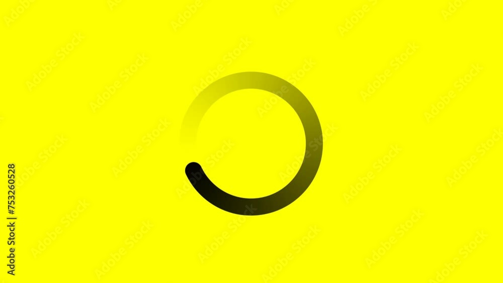 Animated loading circle icon: background upload or download animation with waiting symbol and Alpha Channel.