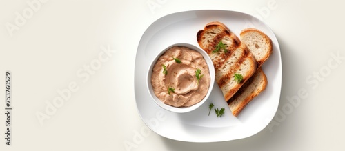 Variety of Dips and Toasted Bread Platter Amidst a Creative Culinary Spread