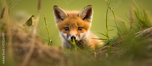 Curious Young Fox Cub Explo...