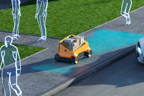 Advanced Autonomous Delivery Robot on Urban Sidewalk with AI Safety System