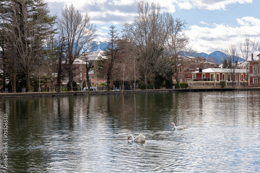 Fototapeta premium house on the river