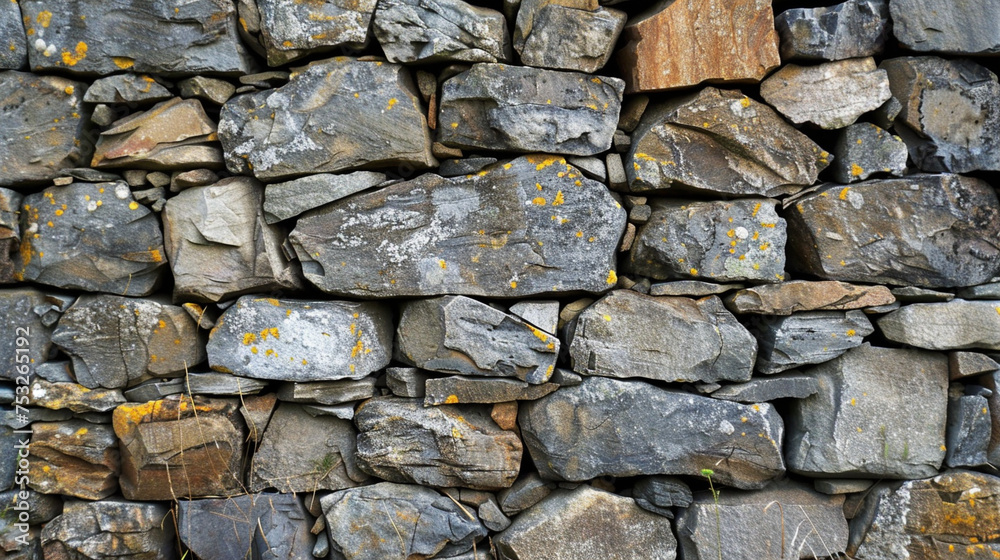 Stone wall - very even masonry. Generative AI