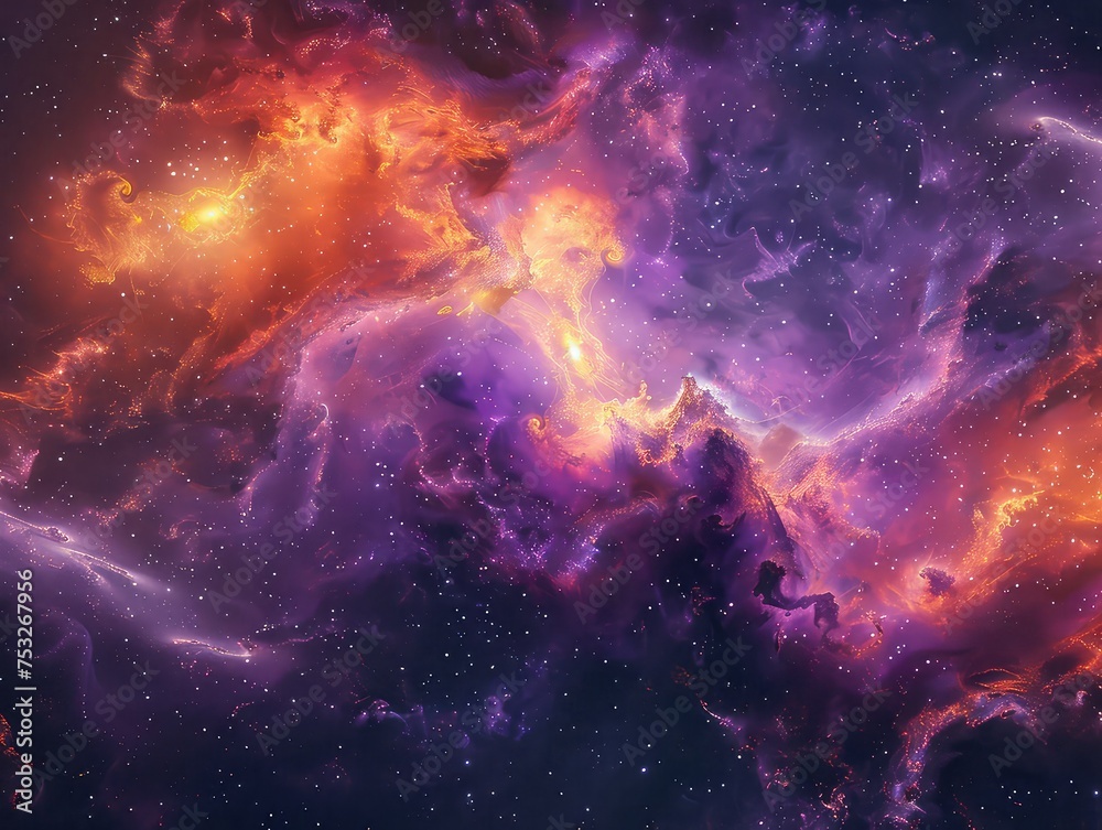Cosmic Nebula Abstract - Ultra-Detailed Nebula Abstract Wallpaper - Mesmerizing Cosmic Scene with Vibrant Colors and Intricate Patterns
