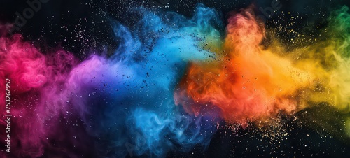 Colourful smoke background, art, magic explosion