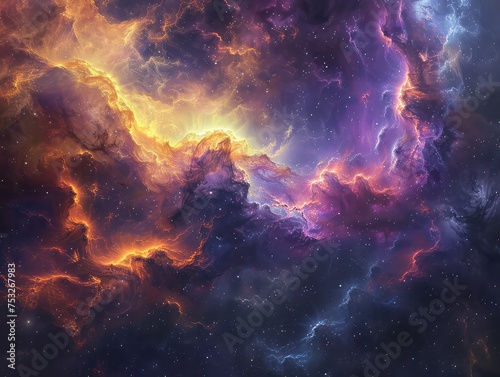 Cosmic Nebula Abstract - Ultra-Detailed Nebula Abstract Wallpaper - Mesmerizing Cosmic Scene with Vibrant Colors and Intricate Patterns