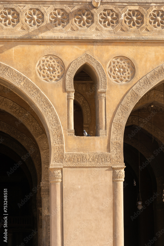 Decorative elements of Mosque of Ibn Tulun - one of the oldest Egypt mosques