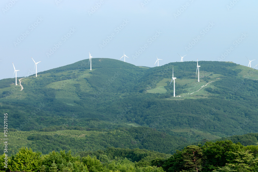 wind turbines on the mountain wind turbines on the mountain