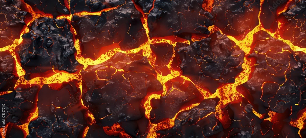 Red Yellow lava flame background, really hot lava on rock Red Yellow lava flame background, really hot lava on rock