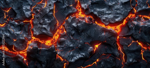 Lava texture fire background rock volcano magma photo