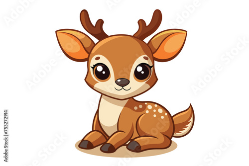 red deer cartoon vector 