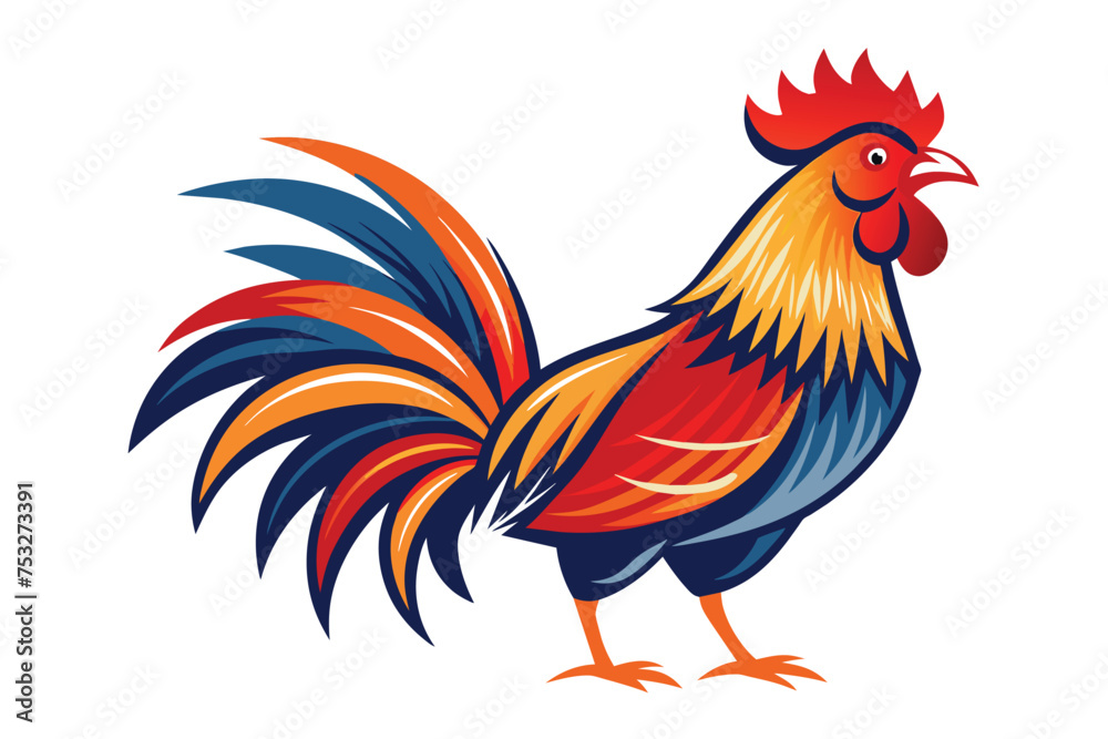 rooster isolated vector 