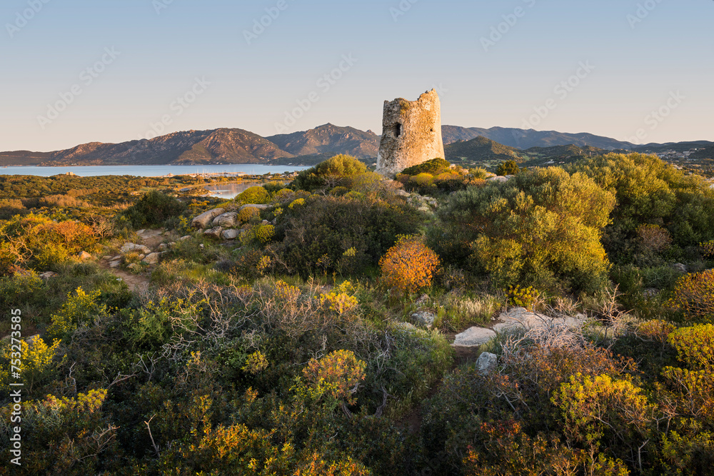 Torre di Porto Giunco, Sardinien, Italien