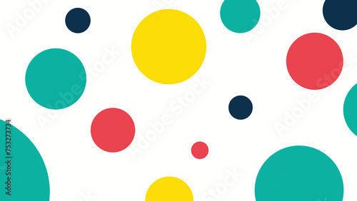 Seamless Multicolored Polka Dot Texture Background photo