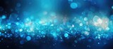 Abstract Blue Bokeh Sparkle Background