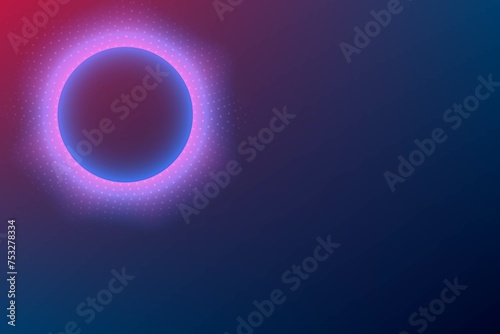 Technology backgrounds vector illustration of Circle sphere on blue background   lighting circle digital ring neon and blue light on black design for presentation  backgroud  website  post cover.