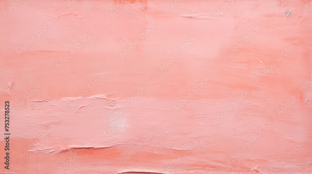 Peach fuzz painted wall seamless background in soft georgia pink for interior decorating and design - obrazy, fototapety, plakaty 
