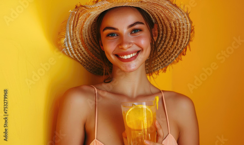 A smiling young woman weari...