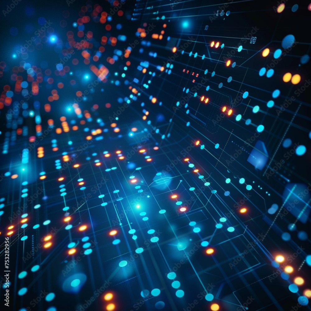 Obraz premium A colorful abstract background with lots of flashing lights