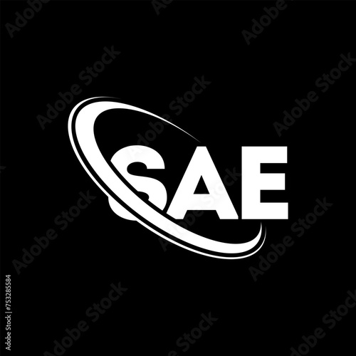 SAE logo. SAE letter. SAE letter logo design. Intitials SAE logo linked with circle and uppercase monogram logo. SAE typography for technology, business and real estate brand.