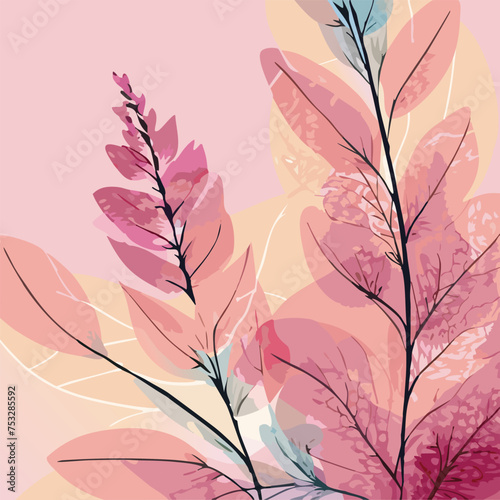 universal hand drawn floral template for cover. Home decor, backgrounds, cards. Children abstract and floral design in doodle style. Vector illustration and seamless pattern