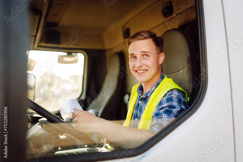 Obraz na plátně Truck driver job