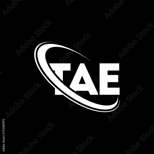 TAE logo. TAE letter. TAE letter logo design. Intitials TAE logo linked with circle and uppercase monogram logo. TAE typography for technology, business and real estate brand. photo