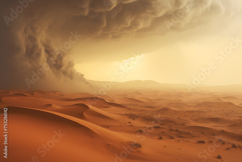 Sandstorm in the desert, massive sandstorm in the desert, desert storm, sandstorm, desert