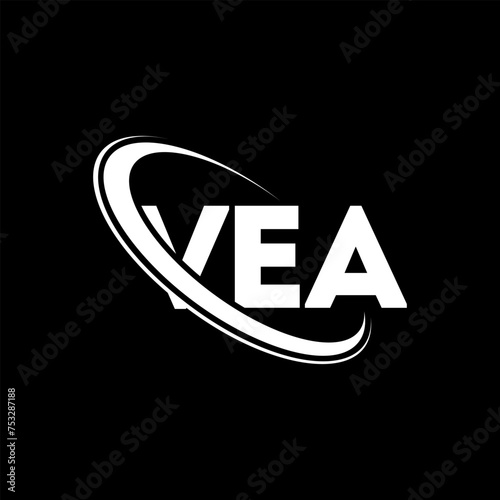 VEA logo. VEA letter. VEA letter logo design. Initials VEA logo linked with circle and uppercase monogram logo. VEA typography for technology, business and real estate brand.