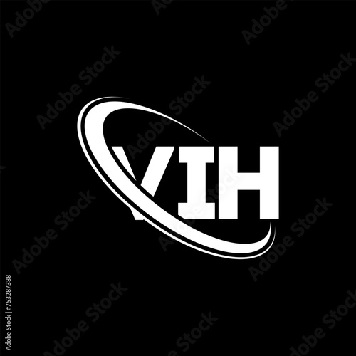 VIH logo. VIH letter. VIH letter logo design. Initials VIH logo linked with circle and uppercase monogram logo. VIH typography for technology, business and real estate brand.