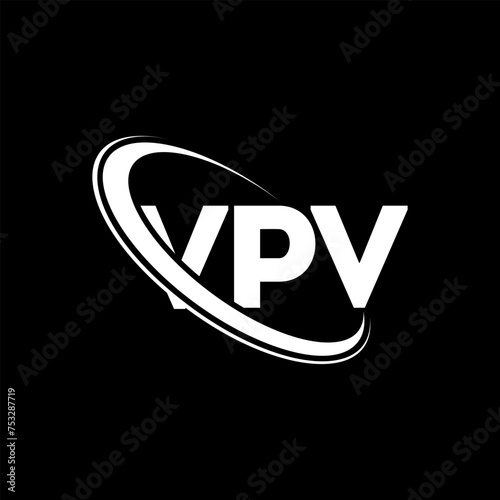 VPV logo. VPV letter. VPV letter logo design. Initials VPV logo linked with circle and uppercase monogram logo. VPV typography for technology, business and real estate brand. photo