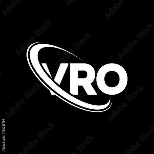 VRO logo. VRO letter. VRO letter logo design. Initials VRO logo linked with circle and uppercase monogram logo. VRO typography for technology, business and real estate brand. photo