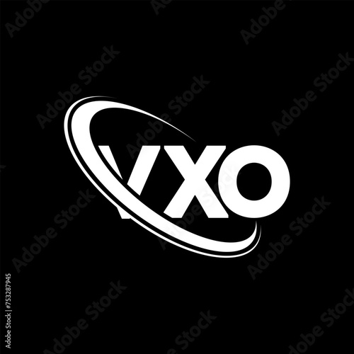 VXO logo. VXO letter. VXO letter logo design. Initials VXO logo linked with circle and uppercase monogram logo. VXO typography for technology, business and real estate brand. photo