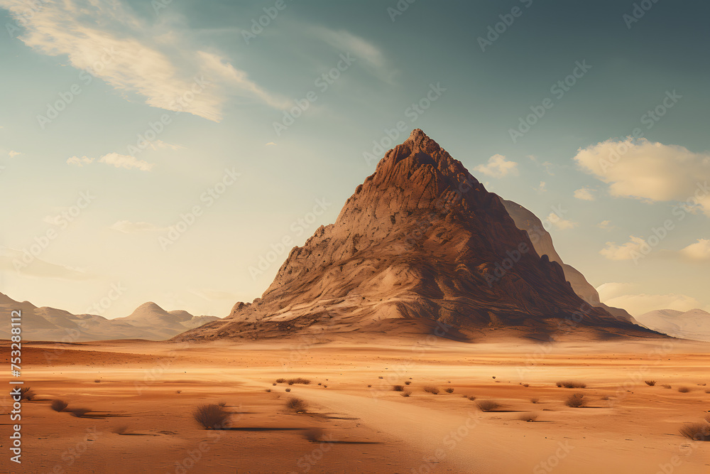 Desert Hill, mountain in the desert, sandstone mountain in the desert, desert