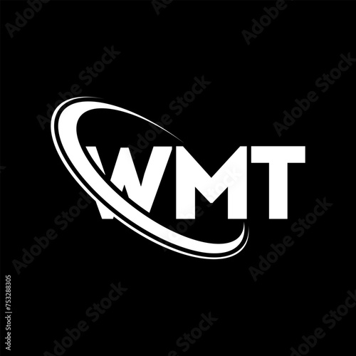 WMT logo. WMT letter. WMT letter logo design. Initials WMT logo linked with circle and uppercase monogram logo. WMT typography for technology, business and real estate brand.