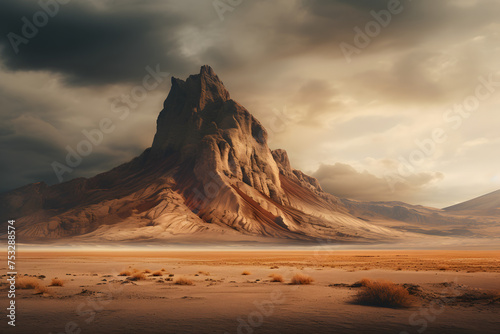 Desert Hill  mountain in the desert  sandstone mountain in the desert  desert