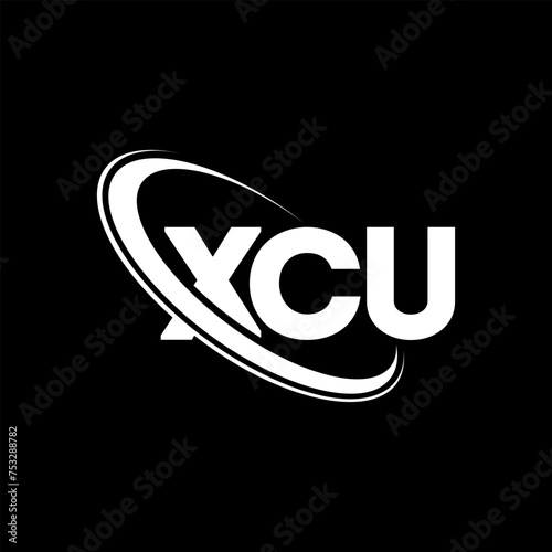 XCU logo. XCU letter. XCU letter logo design. Initials XCU logo linked with circle and uppercase monogram logo. XCU typography for technology, business and real estate brand. photo